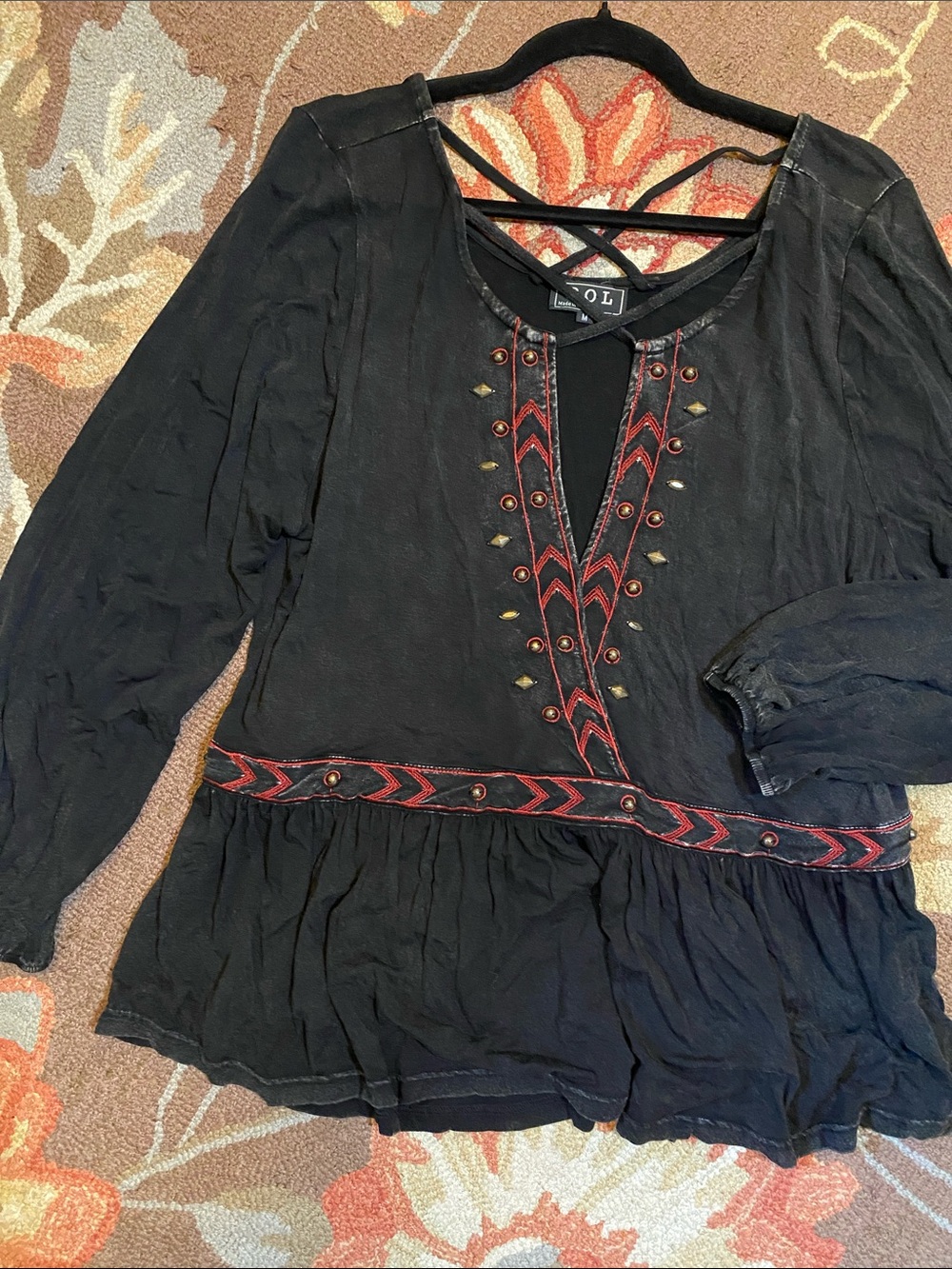 POL Cotton Blend Gothic Style Tunic